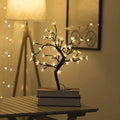 Night Light Simulation Cherry Tree Lamp Iron Art USB  Night Light Christmas Holiday Room Decoration Table Lamp